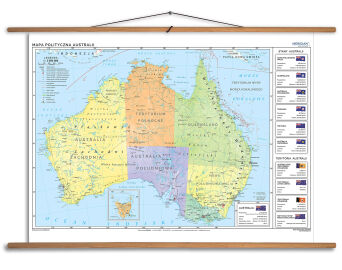 Australia - ścienna mapa polityczna