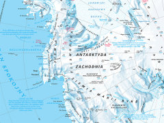 Mapa fizyczna Antarktydy