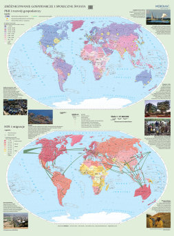 Zróżnicowanie gospodarcze i społeczne świata - mapa ścienna