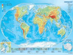 Ścienna mapa fizyczna Świata