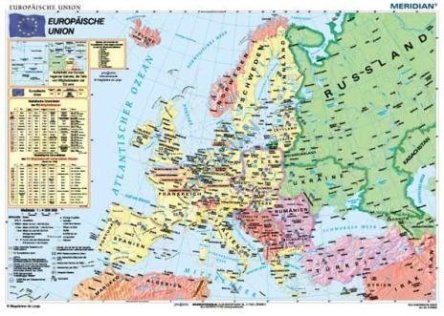 Mapa ścienna w języku niemieckim - Europäische Union ( neuste Fassung )