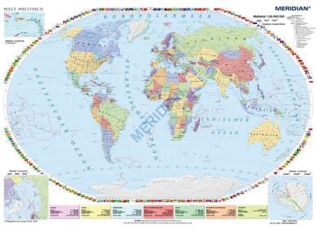 Welt politisch - ścienna mapa polityczna świata