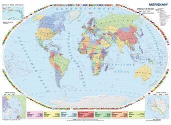 Welt politisch - ścienna mapa polityczna świata w języku niemieckim