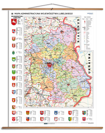 Mapa administracyjna województwa lubelskiego