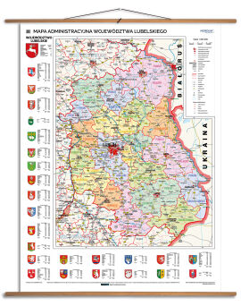 Mapa administracyjna województwa lubelskiego