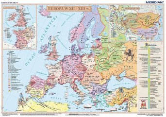 Europa w XII-XIII wieku. Imperium mongolskie w XIII wieku - mapa ścienna