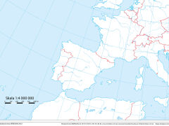Mapa konturowa Europy - 2