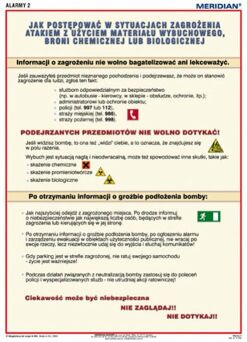 Alarmy! Jak zachować się w sytuacjach zagrożenia aktem terroru - ścienna plansza dydaktyczna